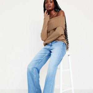 SoSoft Off-the-Shoulder Sweater in Belgium Waffle